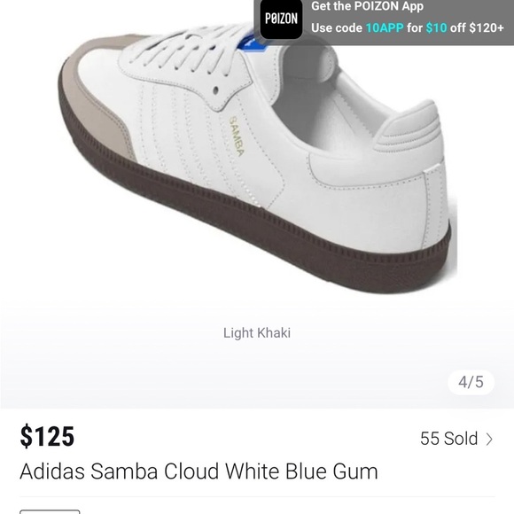 All white Adidas samba. Brand new in box. Size US 9 mens - Picture 3 of 3